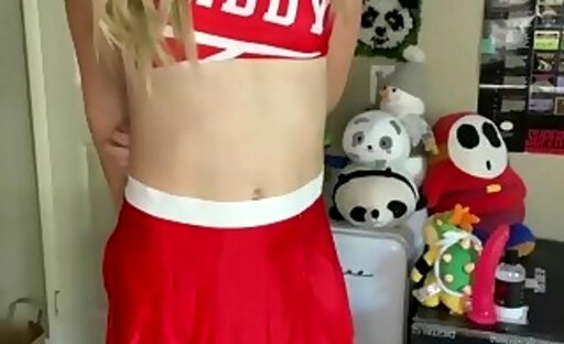 Hard assfucking Trans girl gets in Cheer outfit