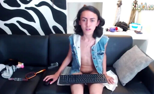 skinny colombian tgirl teases on webcam