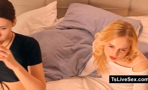 Steamy Bedtime Blowjobs from a Pair of Hot Trans Girls