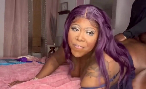 BBW ebony shemale loves hard backshots