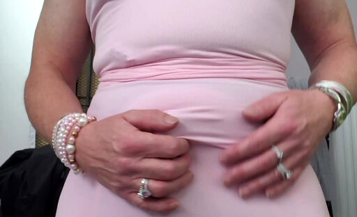 Skirt bulge and a hard cock