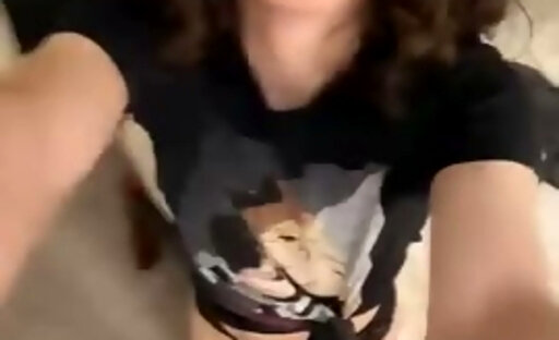 Teen cums on seethrough panty