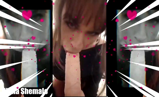Liliana Shemale dildo suck