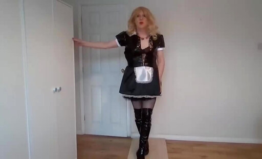 Black latex boots compilation