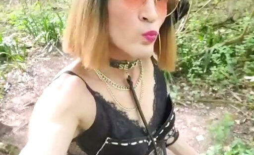 ?Une Pute Travestie s'exhibe aux Voyeurs dans la forêt de Brunoy au Parking NapoléoN VaneSsaB