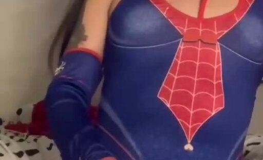 Boss asked me to change my bikini to Spiderwoman