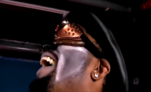 Hottie shemale and black male having sex in halloween