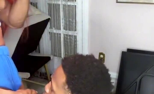 Ebony ts fucking him good