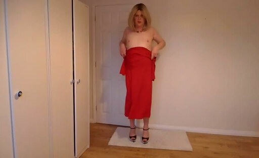 Taking off my red dress for you
