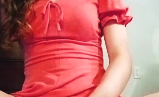 RED DRESS GIRL STROKE CUM 2:52