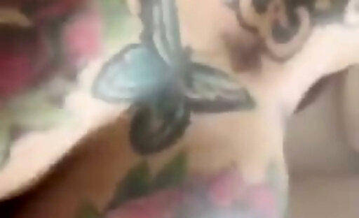 Beautiful tattooed trans woman