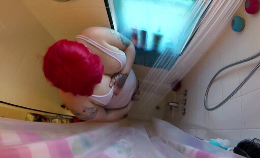 BBW Tgirl Redhead Shower (Teaser)