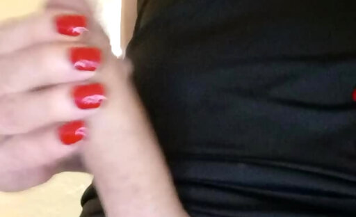 Helga Wanking Solo [Long Haired Blonde Crossdresser]