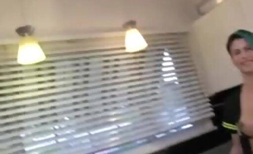 super sexy shemale working it in the kitchen