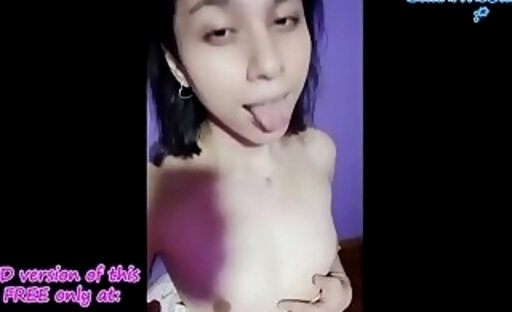pretty pinay tranny shows off her new room and her sexy body to you