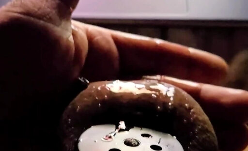Watching sissy porn in my new flat cage and cumming and squirting