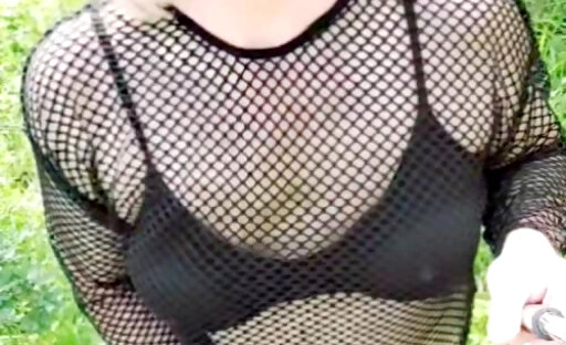Ancelina Sexy Blonde Girl FishnEt Lingerie