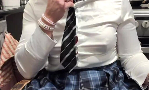 Smoking and showing the wet spot on my panties