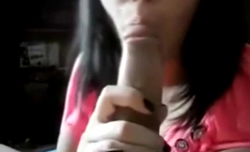 Skinny Tgirl Gets Mouthful of Cum