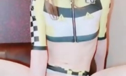 Japanese femboy bottoms out BBC dildo