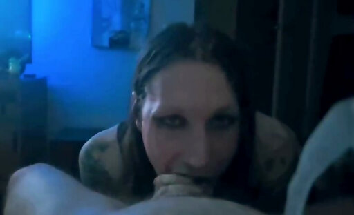 Sucking for Facial Then Cum in Bathroom.