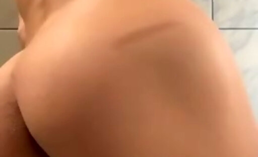 Beauty jerking off in shower