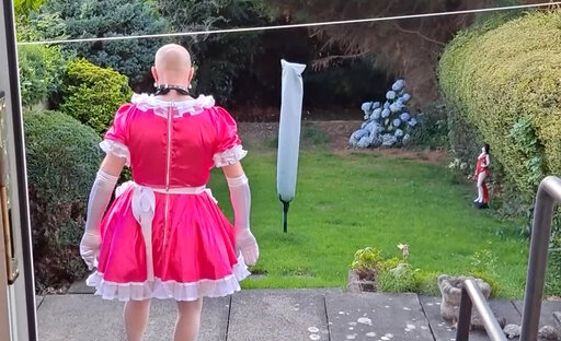 Pink sissy outdoors