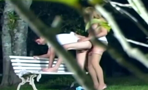 Blondie Ts Fucks Young Guy in park