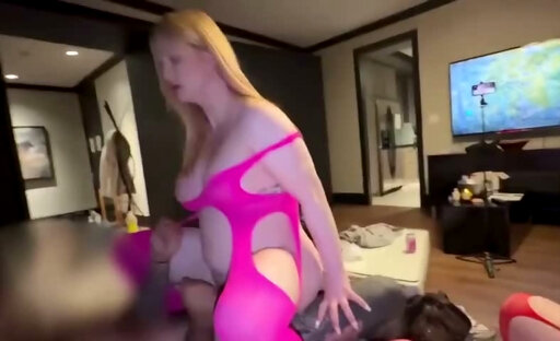 Two chubby shemales sit on lover's face and fuck