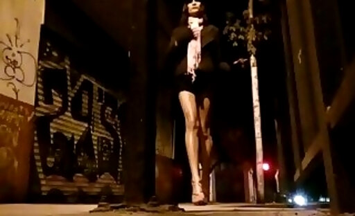 FerLaFemme - Oiled legs walk on citylights