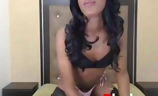 ebony hot trap showing on cam her biggest cock with ple