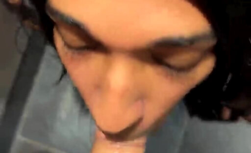 Risky Femboy Public Toilet Blowjob Pt. 3