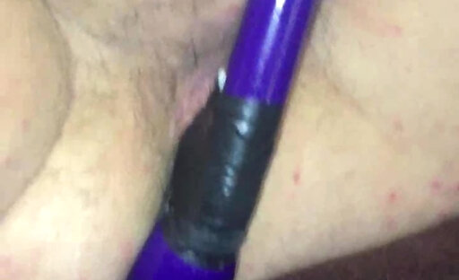 Prostate milking with dildo at home