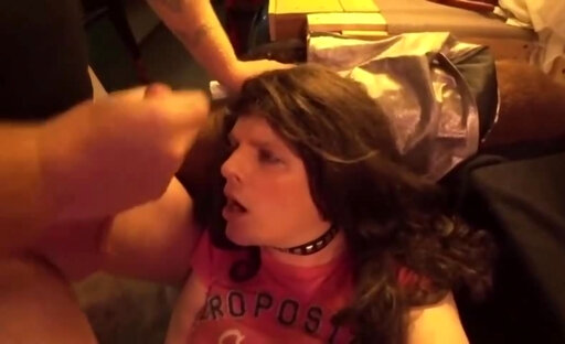 Chubby sissy rough anal at home