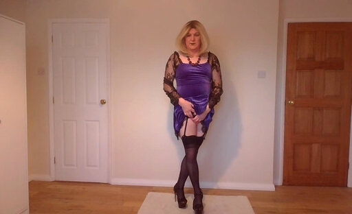 Gothic dress, make up and no panties