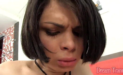 Beautiful Big Tits Tranny Gabriela Andrade Rails a Hung