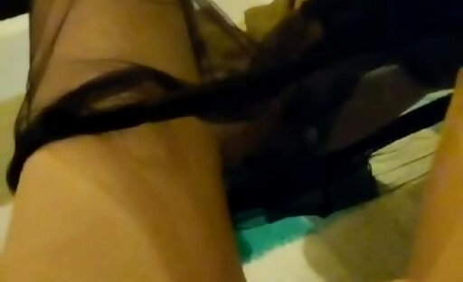 Showing suprise nylon sissy milf tranny