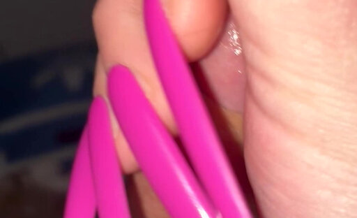 Long nails cum