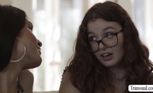 Lovely TS beauty fucks the girlfriend of her friend