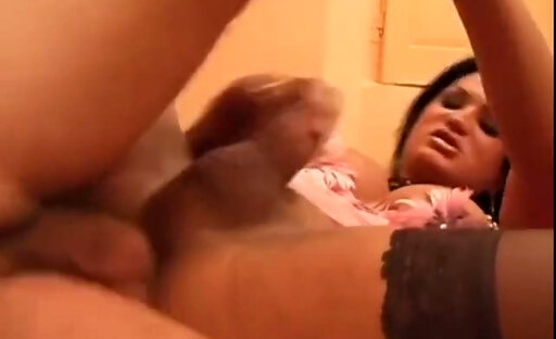 Mature guy fucks the ass of a nasty hot shemale