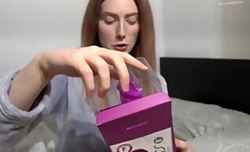 Trans girl gets fucked by huge purple Thanos cock teaser