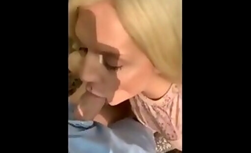 Blonde suck dick in the forest