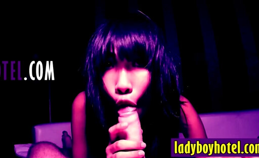 Big cock Asian tranny hardcore anal sex by perverted big cock white tourist