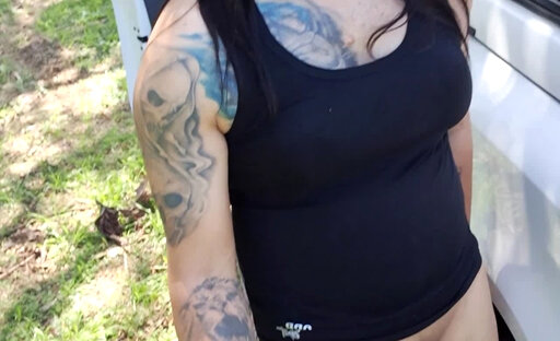 South African femboy flashing