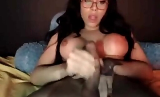 nerdy hot transsexual cums