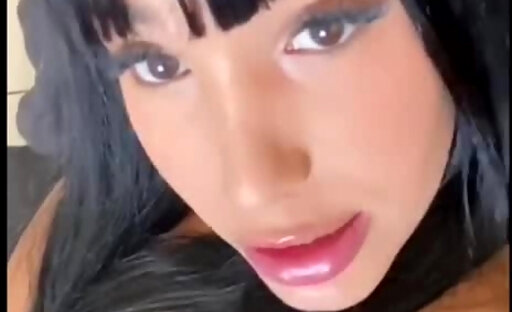 Trans babe in a sensual solo play ,exploring herself deeply