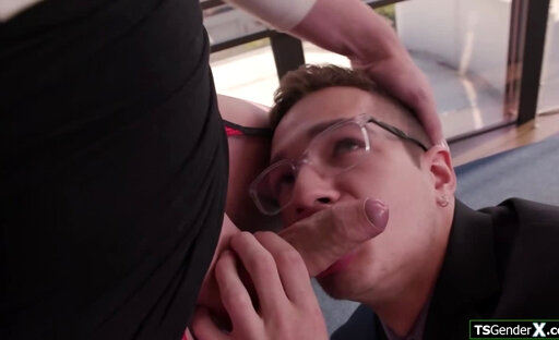 Im rubbing my dick ifo my hot tgirl boss