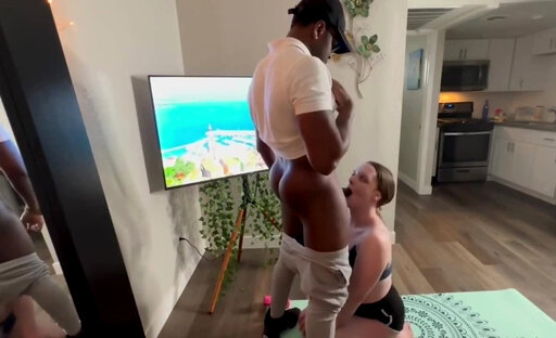 Fuck my ass on the yoga matt