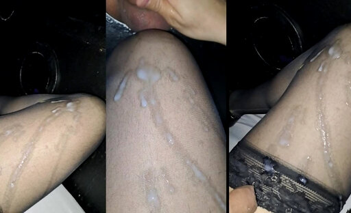 Cum in stockings Crossdresser BarbaraCD Barcelona