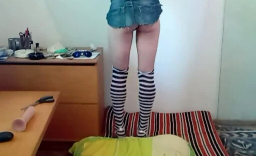 Sissy slut Jolanka posing, showing, dancing and ass-twisting like horny bitch